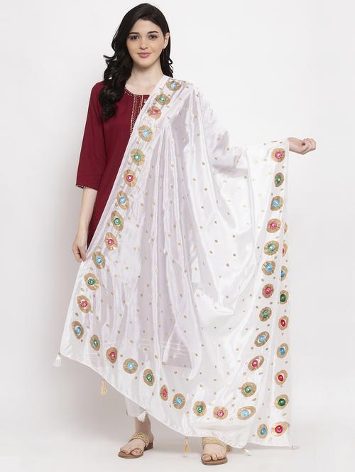 polka dots foil print dupatta - 19990680 - Very Small Image - 1