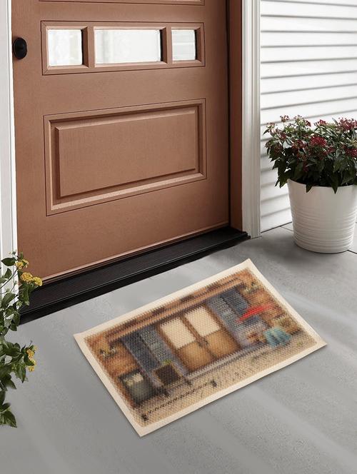 fabinaliv multicolor abstract polyester door mat (60x40 cm) - 19991719 - Very Small Image - 1