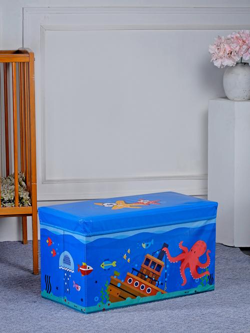 fabinaliv kids multicolor cartoon print multipurpose foldable organiser with lid - 19991975 - Very Small Image - 1