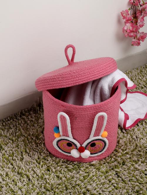 fabinaliv kids pink cartoon design multipurpose foldable organiser with lid - 19992044 - Very Small Image - 1