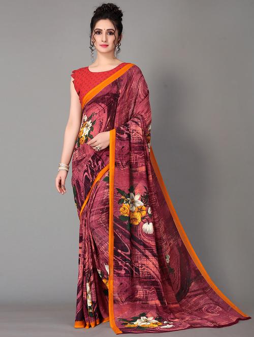 pink mysore silk saree - 19992153 - Very Small Image - 1
