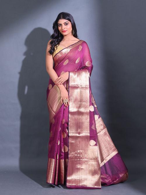 women's self design magenta colored saree - 19992651 - Very Small Image - 1