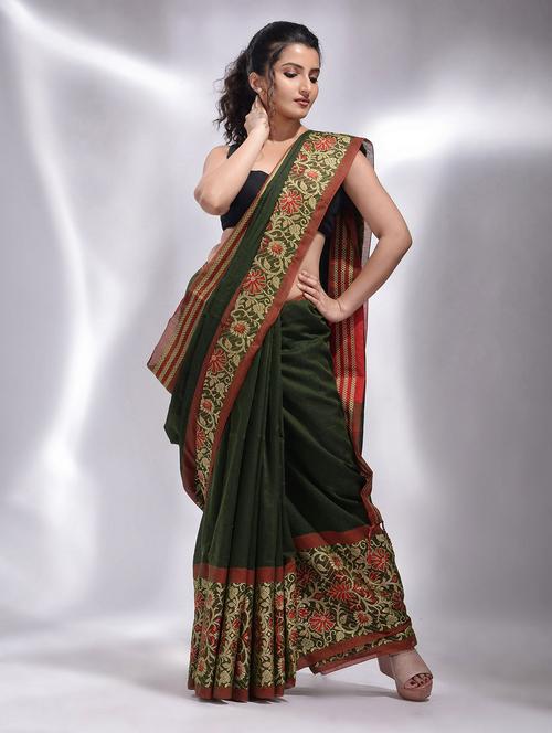 women's self design green colored saree - 19993383 - Very Small Image - 1