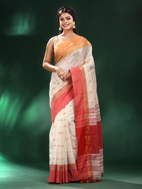 self design woven saree with blouse - 19993522 - Very Small Image - 1