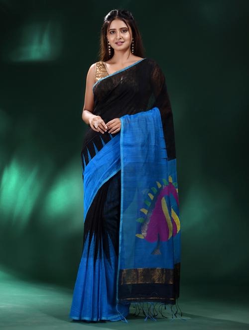 black silk saree - 19993579 - Very Small Image - 1