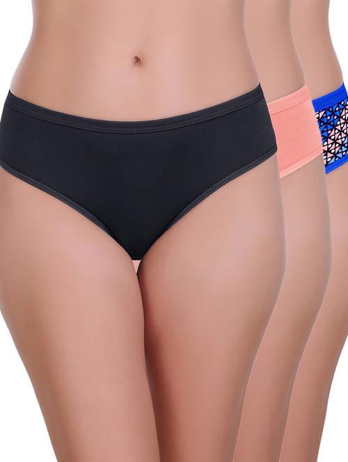 multi colored cotton bikini panty combo - 19994961 - Very Small Image - 1