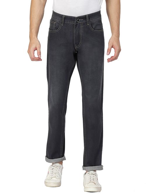 mens straight fit plain jeans - 19995339 - Very Small Image - 1