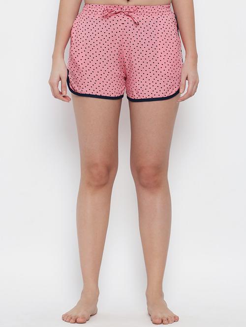 pink polka doted mid rise regular short - 19996529 - Very Small Image - 1