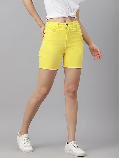 yellow solid high rise short - 19996582 - Very Small Image - 1