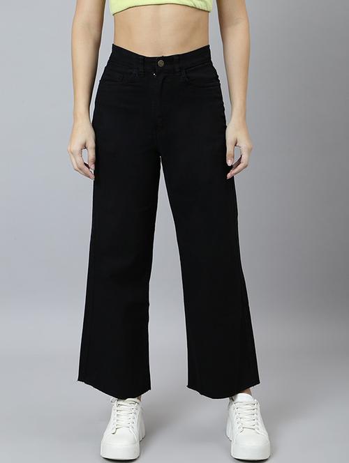 black solid mid rise ankle length straight jean - 19996765 - Very Small Image - 1