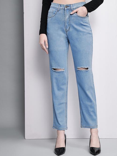 women high rise denim jeans - 19996838 - Very Small Image - 1