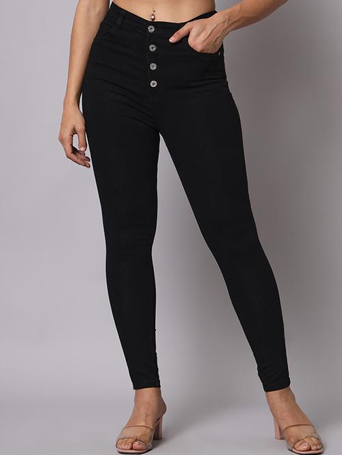 women high rise denim jeans - 19996843 - Very Small Image - 1