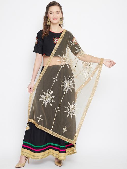 gold net dupatta - 19997039 - Very Small Image - 1