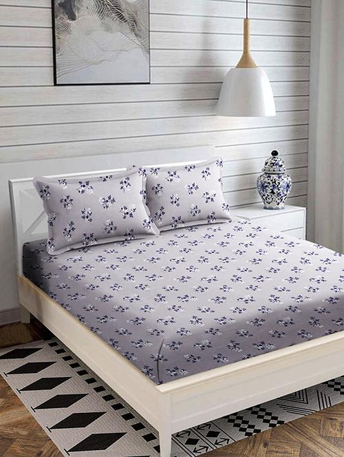 double queen bedsheet with 2 pillow covers - 19997201 - Very Small Image - 1