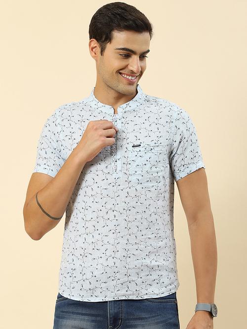 light blue printed short sleeve t-shirt - 19998273 - Very Small Image - 1