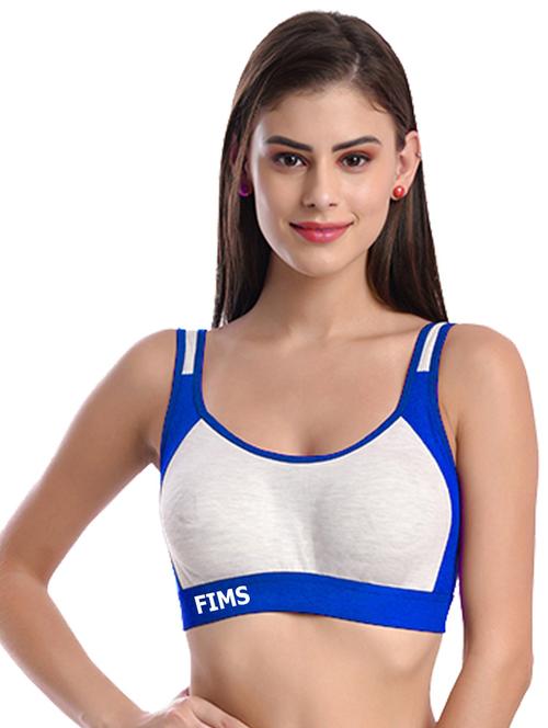 multi colored cotton blend sports bra - 19999208 - Very Small Image - 1