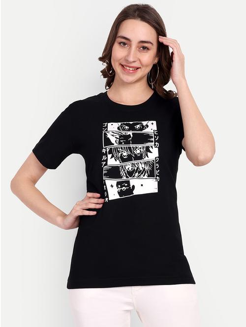 black cotton regular tshirt - 19999453 - Very Small Image - 1