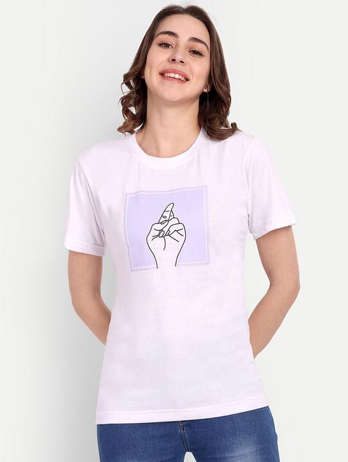 white cotton regular tshirt - 19999455 - Very Small Image - 1