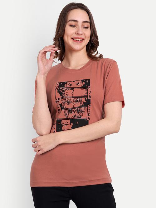 orange cotton regular tshirt - 19999458 - Very Small Image - 1