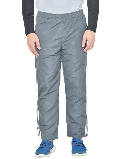 grey solid mid rise track pant - 19999662 - Very Small Image - 1