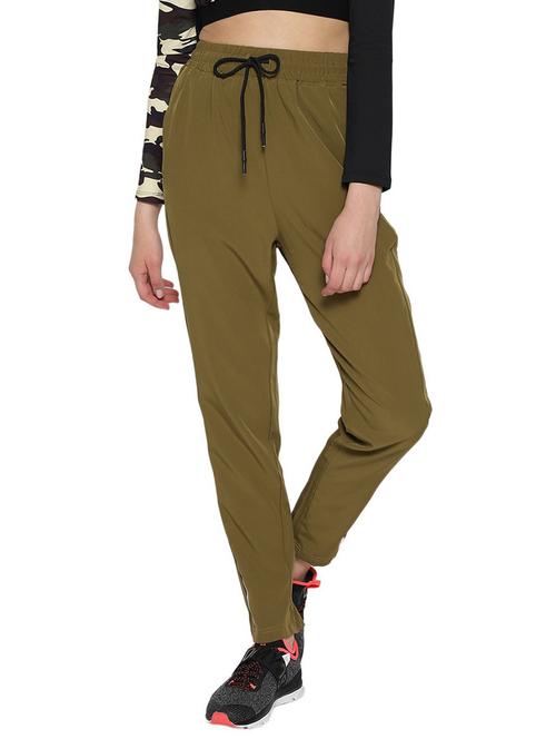 green cotton blend track pants - 19999743 - Very Small Image - 1