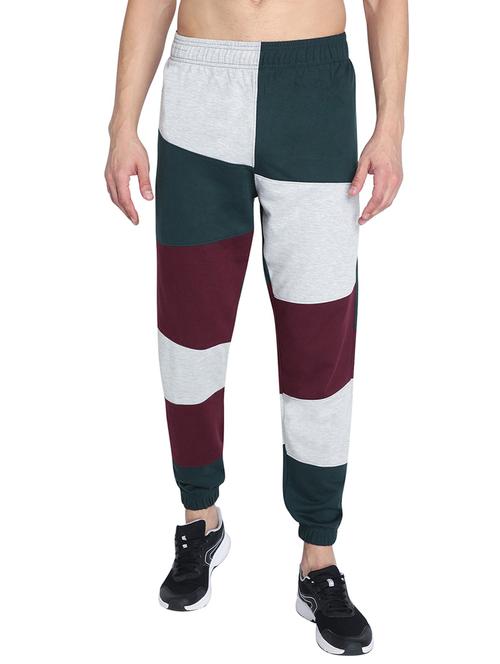men's color block mid rise track pant - 19999788 - Very Small Image - 1