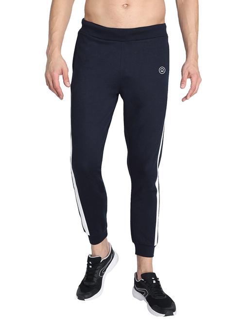 dark blue color block track pant - 19999793 - Very Small Image - 1