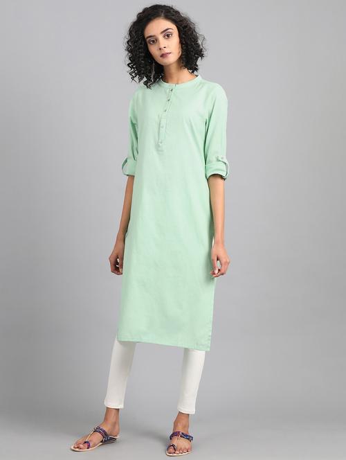 women's straight kurta - 20004527 - Very Small Image - 1