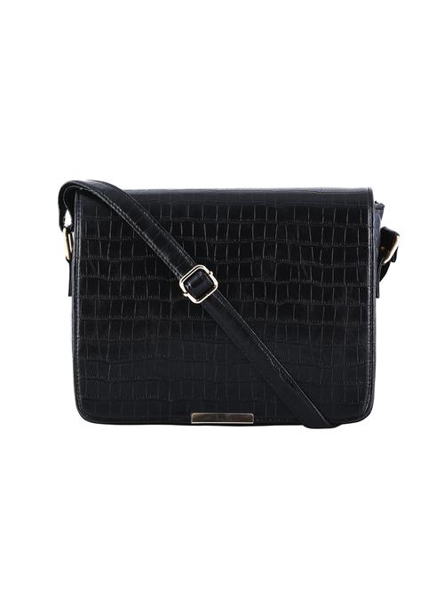 black leatherette (pu) sling bag - 20004561 - Very Small Image - 1