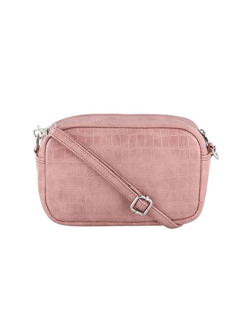 pink leatherette (pu) sling bag - 20004619 - Very Small Image - 1