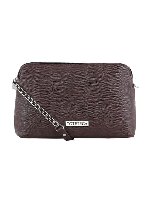 brown leatherette (pu) sling bag - 20004660 - Very Small Image - 1