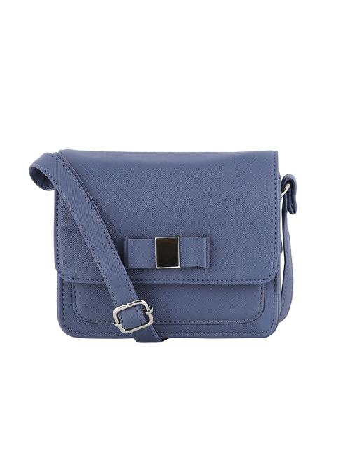blue leatherette (pu) sling bag - 20004674 - Very Small Image - 1