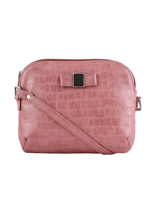 pink leatherette (pu) sling bag - 20004685 - Very Small Image - 1