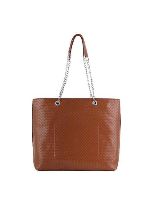 tan leatherette (pu) regular tote - 20004748 - Very Small Image - 1