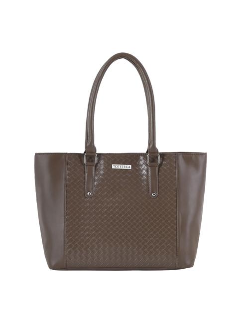 brown leatherette (pu) regular handbag - 20004787 - Very Small Image - 1