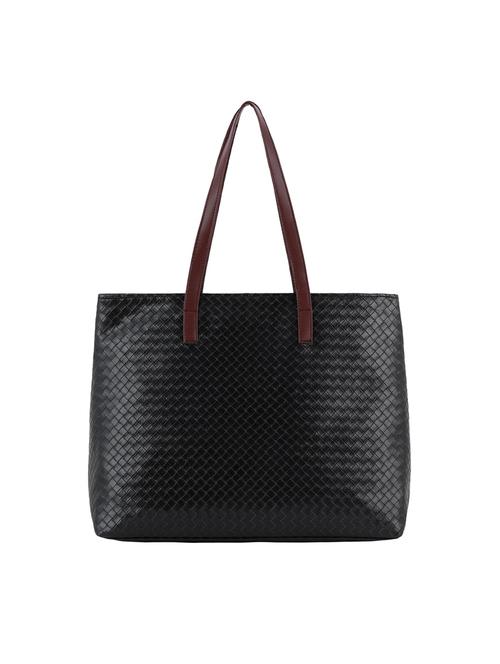 black leatherette (pu) regular tote - 20004791 - Very Small Image - 1