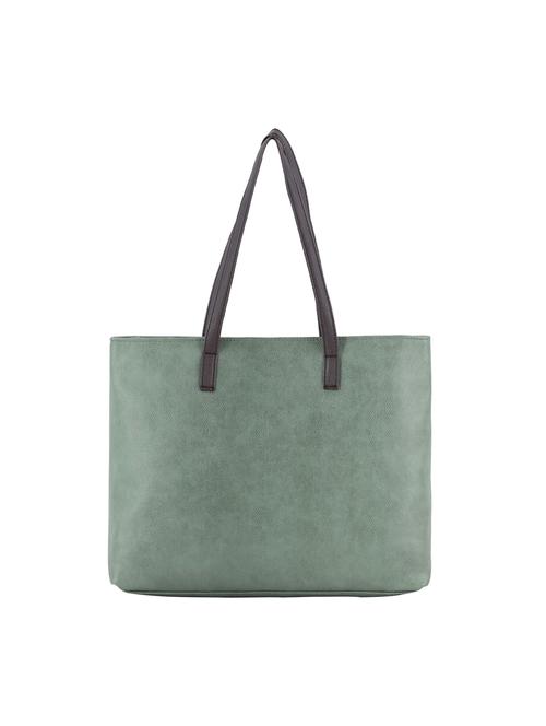green leatherette (pu) regular tote - 20004792 - Very Small Image - 1