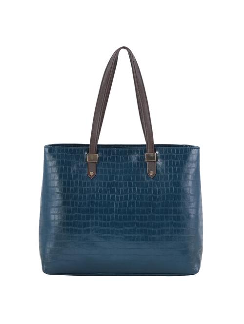 dark blue leatherette (pu) regular tote - 20004795 - Very Small Image - 1