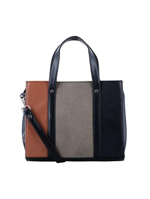 color block leatherette (pu) regular handbag - 20004813 - Very Small Image - 1