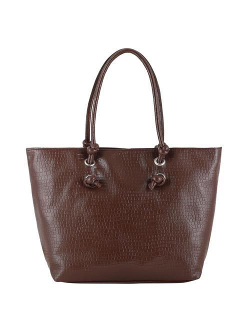 brown leatherette (pu) handbag - 20004880 - Very Small Image - 1