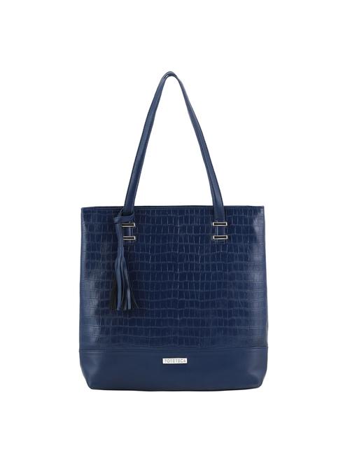 navy blue leatherette (pu) regular tote - 20004882 - Very Small Image - 1