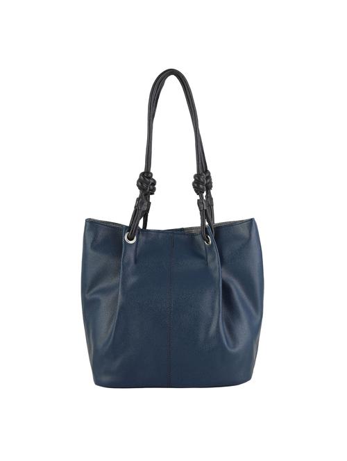 dark blue leatherette (pu) regular tote - 20004916 - Very Small Image - 1