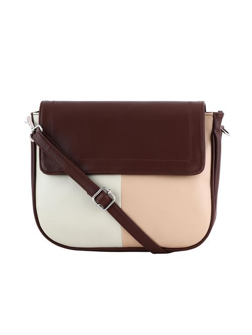 brown leatherette (pu) sling bag - 20004922 - Very Small Image - 1