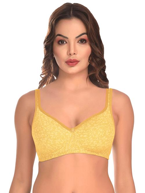 yellow cotton blend tshirt bra - 20005614 - Very Small Image - 1
