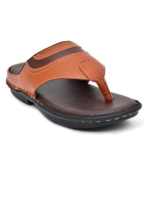 tan pu toe separator slippers - 20008761 - Very Small Image - 1