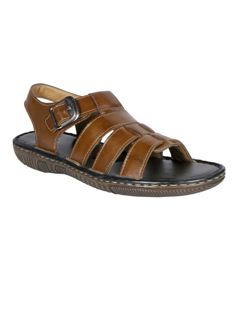 tan synthetic slip on sandals - 20008784 - Very Small Image - 1