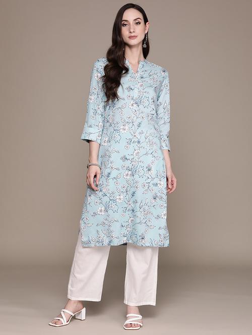 women's straight kurta - 20009130 - Very Small Image - 1
