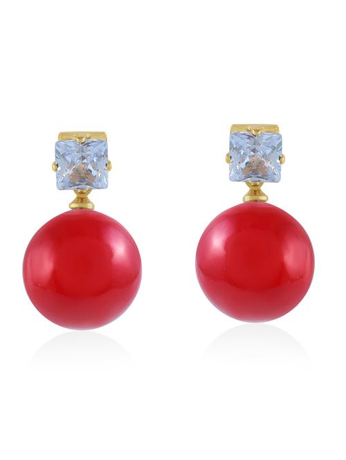 gold brass drop earring - 20009855 - Very Small Image - 1