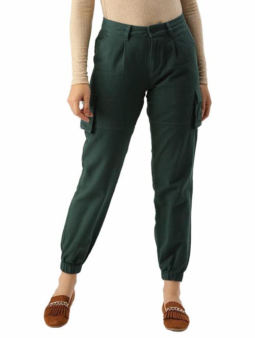 green cotton joggers - 20010535 - Very Small Image - 1