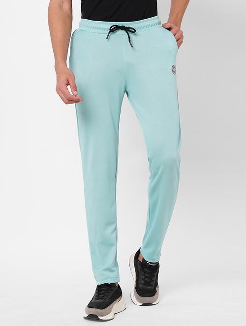 light blue cotton blend joggers track pant - 20012021 - Very Small Image - 1